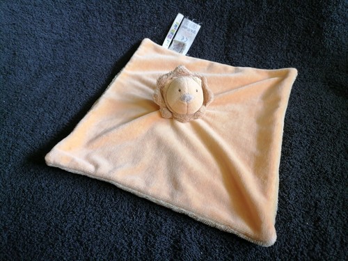 Doudou plat lion orange - plat,