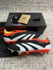 Taglia 10,5 - Adidas Predator Elite LL SG Nero Rosso Solare Senza lacci IG7782