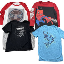 T-shirt Marvel Call of Duty lotto 4 ragazzi 14-16 felpe con cappuccio magliette giochi Spiderman