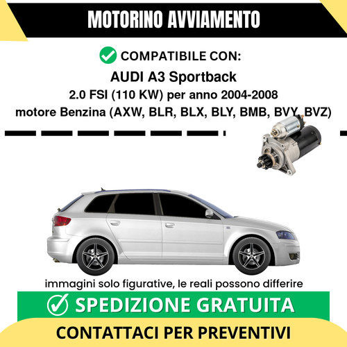 Motorino avviamento audi - avviamento,