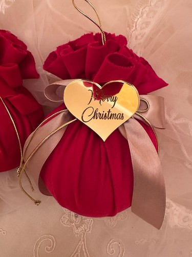 Luxury sfera 12cm velluto - 12cm,