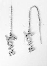 Orecchini in acciaio pendenti