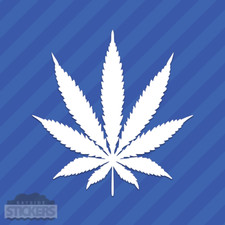 Adesivo decalcomania vinile cannabis foglia vaso 420 erba marijuana