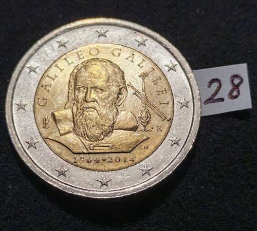 Moneta euro due galileo - euro,