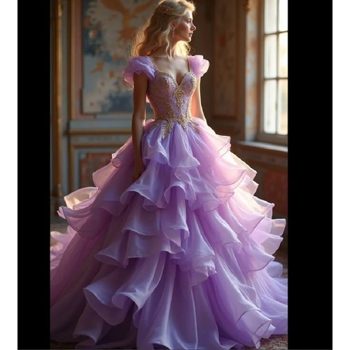 Abito ballo lavanda spalle - da,