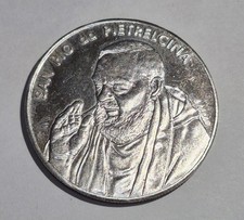 moneta medaglia padre pio nuova chiesa