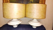 PAIR OF VINTAGE FIRE PAINTED