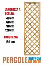 Pannello Grigliato Legno Recinzione Separé per Esterno Giardino Pergola Gazebo