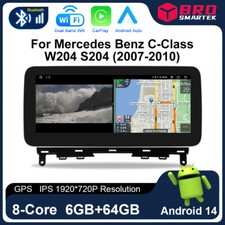 10.25" per Mercedes BENZ Classe C W204 6+64GB CarPlay (07-10) GPS DAB autoradio