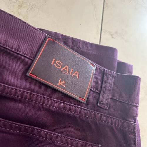 Isaia napoli button fly pants - button,
