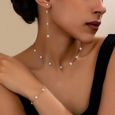 Set gioielli perle moda con