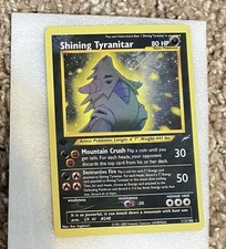 Opera d'arte fan made Shining Tyranitar Neo Destiny 113/105 Prima Edizione Holo Rara
