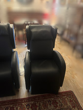 2 x Poltrona Reclinabile Elettrica con Funzione Alzapersona pelle Nero