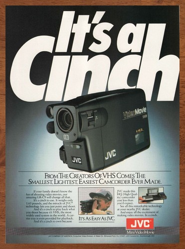 Mini videocamera jvc 1987 - videocamera,