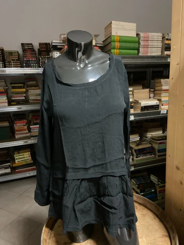 Camicetta viscosa nera please - camicetta,
