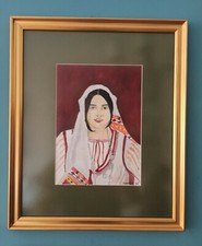 ACQUERELLO ORIGINALE - Costume tradizionale albanese - donna