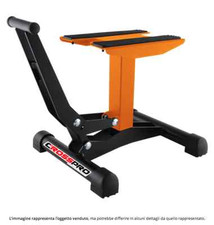 Cavalletto alzamoto a leva arancione cross enduro motard altezza 30 cm-40 cm