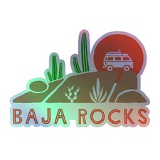 Adesivo olografico per interni Baja Rocks Vanagon T3 Westy Camper Van Syncro 4x4 NUOVO