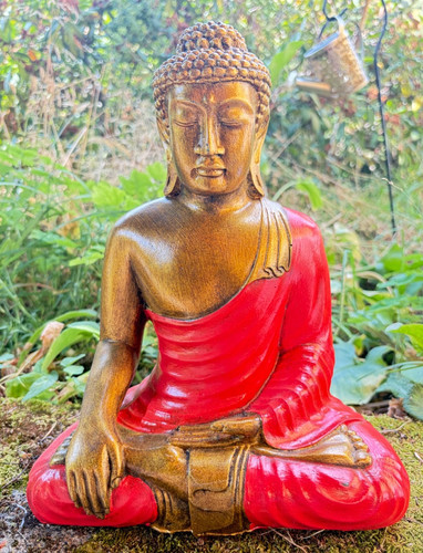 Statua buddha seduto - statua,