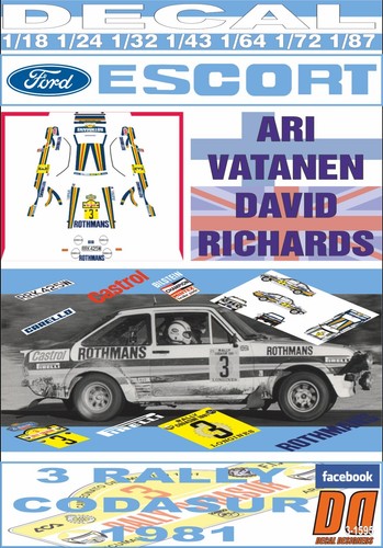 Decal ford escort - decal,