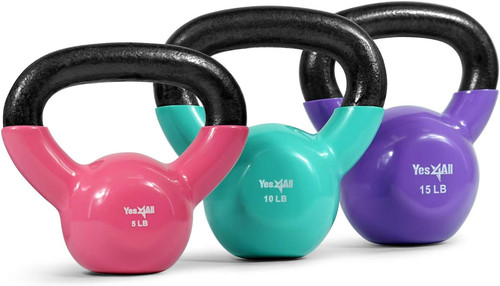 Set kettlebell rivestito - , in