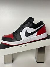 NIKE AIR JORDAN 1 LOW "BRED TOE 2.0" US 10.5 EUR 44.5 (553558161) NUOVA!!!