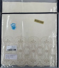 Asciugamano 70x105cm Puro Lino Coppia 1+1 Ospite 35x55cm Ricamo a mano Ecrù