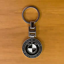 1 portachiavi per BMW anniversario nero bianco Motorsport in metallo da 33x79 mm