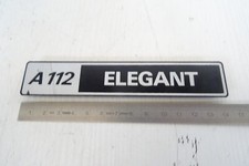 badge scritta A 112 Elegant Autobianchi originale dell'epoca