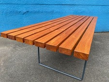 * BANCA BERTOIA 400 KNOLL INT. USA METÀ SECOLO DESIGN TEAK