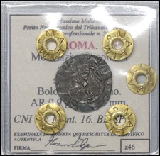 ROMA Monetazione anonima pontificia Bolognino romano italiane medievali monete
