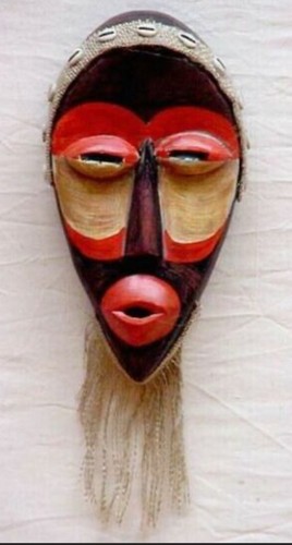 Maschera etnica legno - in,