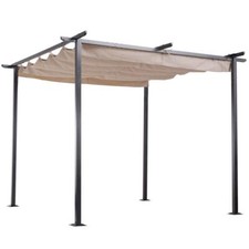 GAZEBO PERGOLA MYKONOS 3X3 MT IN METALLO M0470-38 DI SALMAR