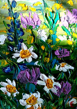Opera d'arte originale fiori