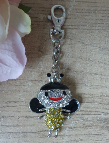 Porte clés abeille strass - abeille,