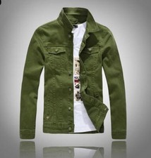 Giacca jeans uomo denim cotone