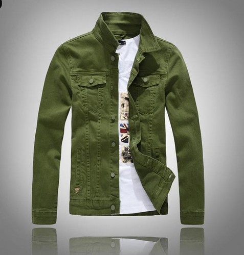 Giacca jeans uomo denim cotone