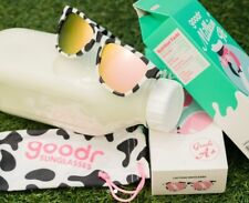 NUOVO! Occhiali da sole Goodr MILK IT lattosio indulgente edizione limitata da collezione mucca fattoria corsa