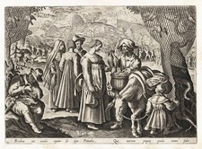 Caccia A Uccelli Incisione Di