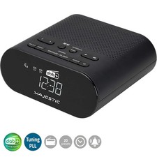 New Majestic Radio Sveglia DAB+ Digitale con display a led 2 allarmi funzione sn