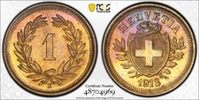 1913 B PCGS MS65RB rosso e