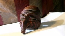 Maschera teatrale manifattura artigianale professionale modello " pulcinella "