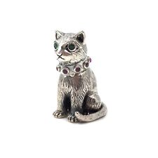 2,8 cm gatto argento sterling