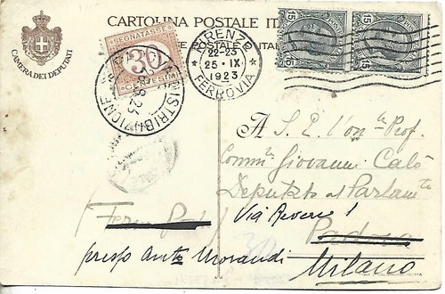 1923 cartolina camera - cartolina,