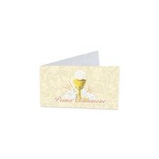 Bigliettini Per Bomboniere Prima Comunione Ivory - Conf. 25
