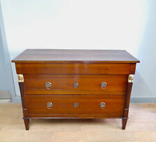 ANTICO COMO' CASSETTONE IMPERO DIRETTORIO IN NOCE MASSELLO  PRIMI  '800