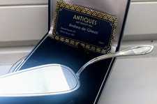 antico massiccio bella torta torta sollevatore pala argento 800 decoro filo 73g