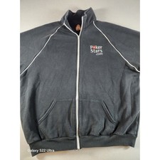 Felpa PokerStars.com Full Zip XXXL Poker Stars Ricamata Unisex Poker