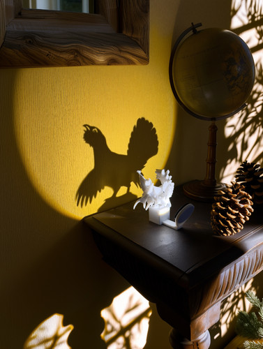Lampada ombra gallo cedrone - lampada,