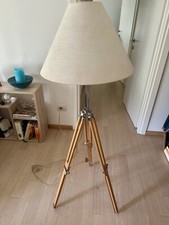 Piantana In Legno E Metallo, Stile Marino